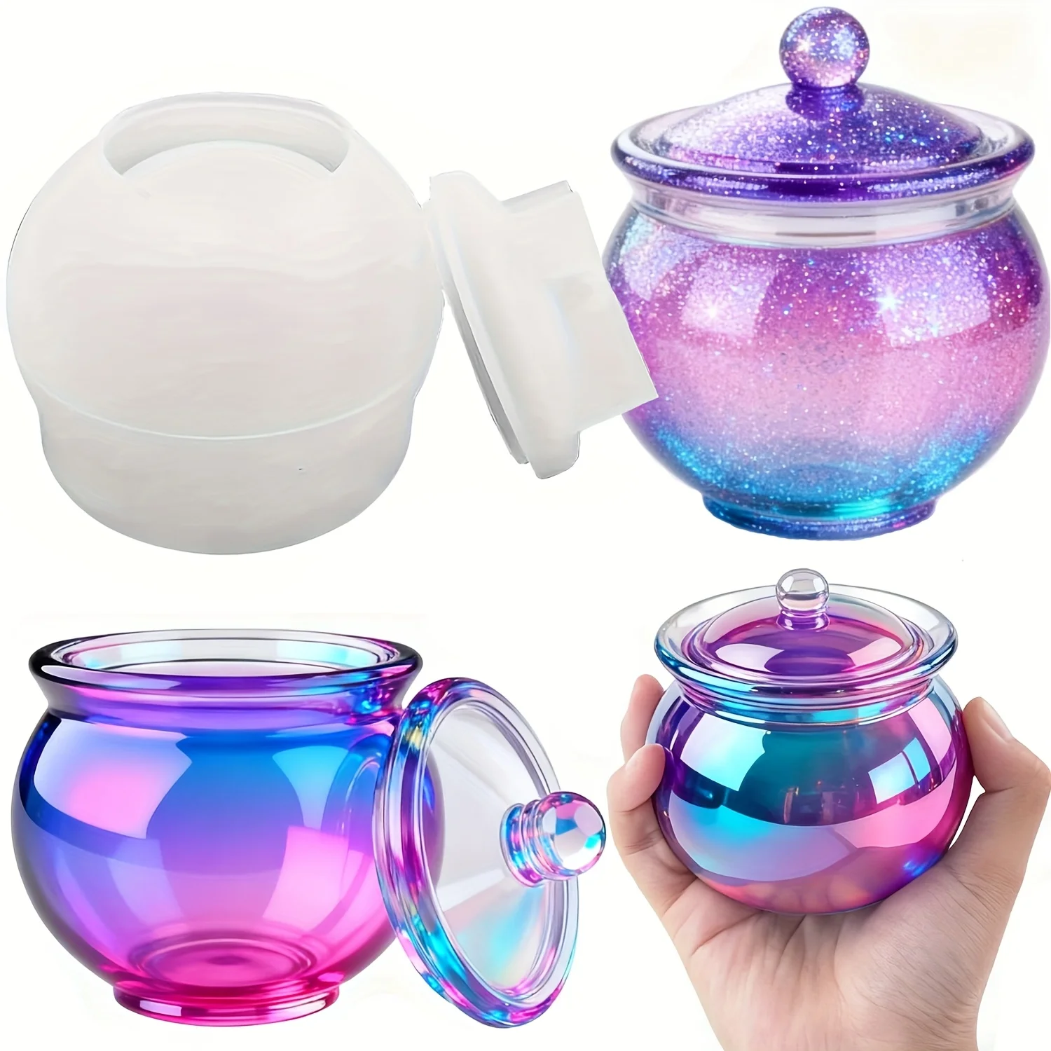 Resin Art Jewellery - 1 set of round resin can