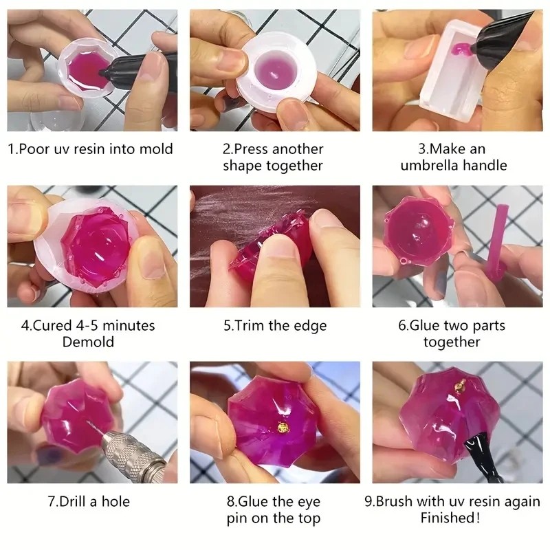 4pcs diy crystal resin cute um - Resin Art Guide recension och pris