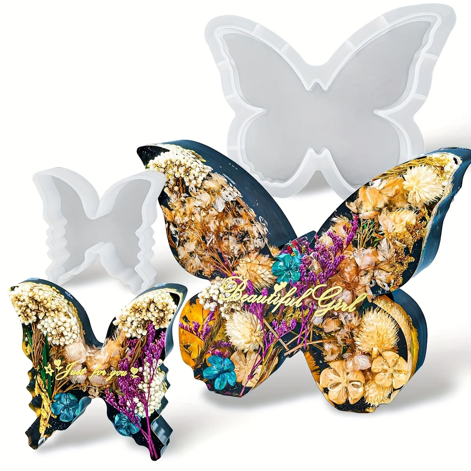 Two sizes of butterfly resin m - Resin Art Guide recension och pris