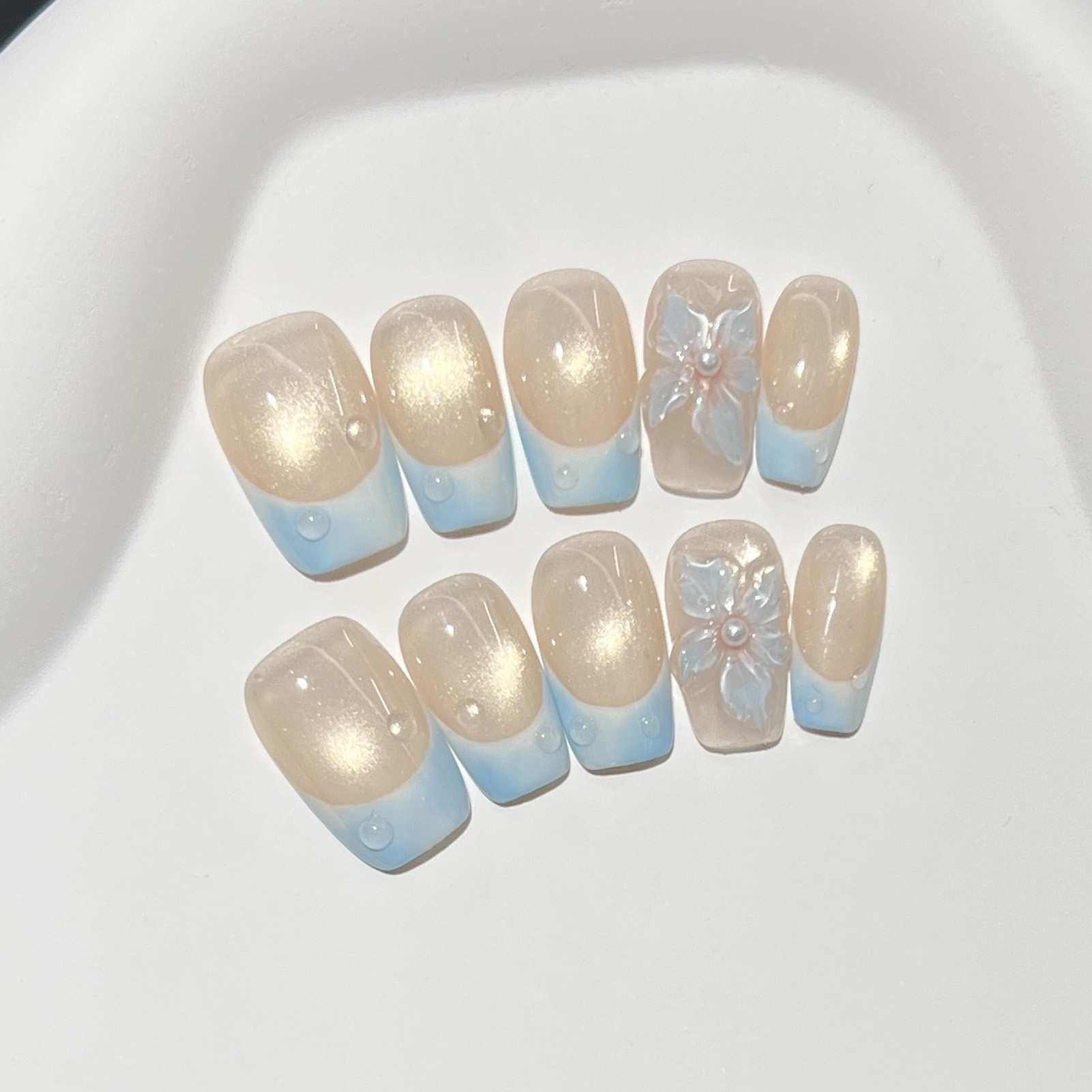 10pcs French Blue Glossy Flora - Resin Art Diy recension och pris