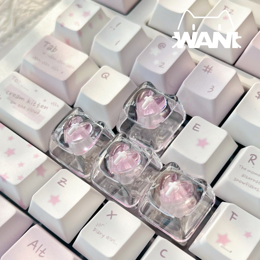 Love Cute Keycaps Transparent  - Resin Art Love recension och pris